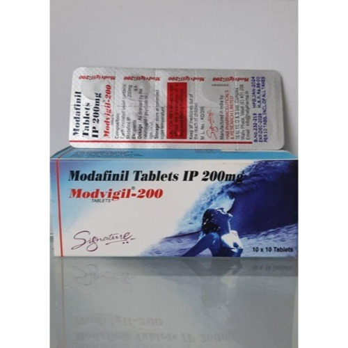 Modvigil 200 100 Tablets blister strip close-up