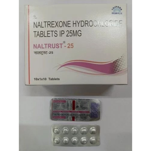 Naltrust 25 blister strip showing tablet layout