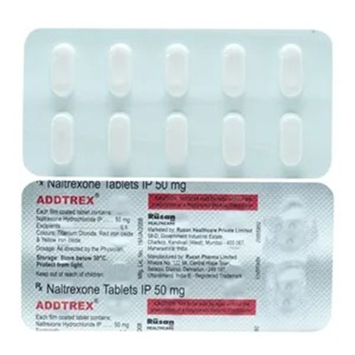 Naltrust 50 blister strip showing tablet layout