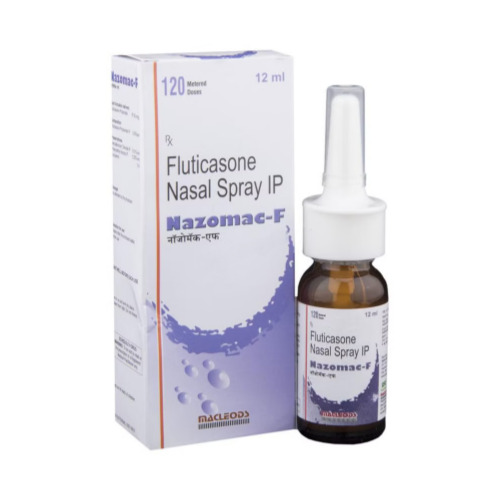 Nazomac-F Nasal Spray (Fluticasone Propionate) 120 MDI Cipla box with amber bottle