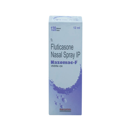 Nazomac-F Nasal Spray Cipla carton packaging for 120 metered dose spray