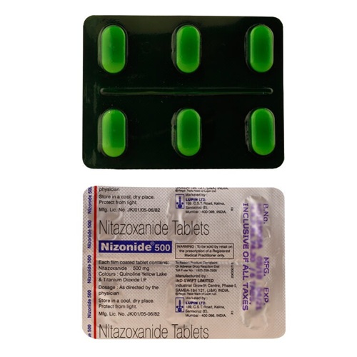 Nizonide 500 60 Tablets blister strip close-up