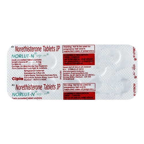 Norlut N 5 200 tablets blister pack norethisterone menstrual disorder treatment online pharmacy