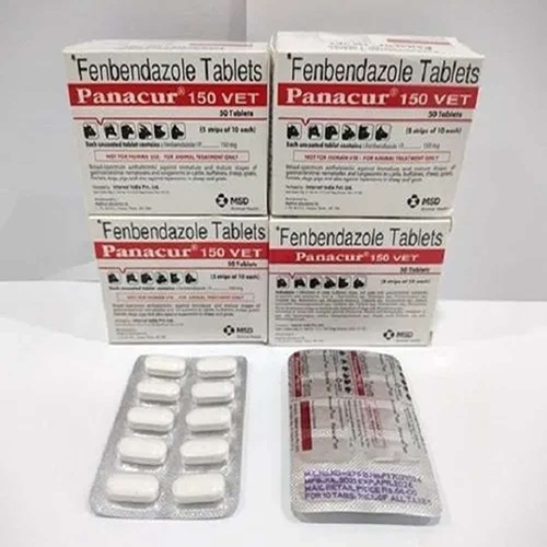 Panacur 150 Vet 50 tablets veterinary dewormer pack with product labeling and strips