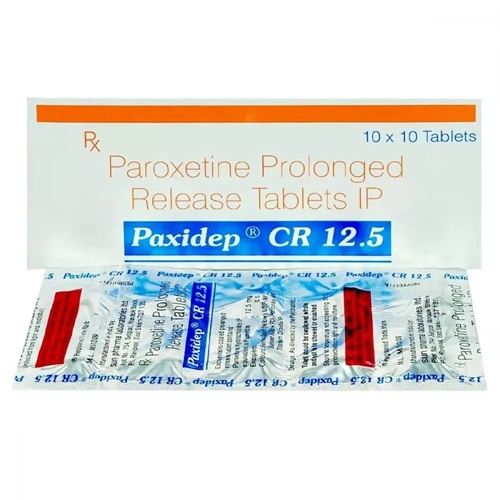 Paxidep CR 12.5 box front packaging with 100 tablets