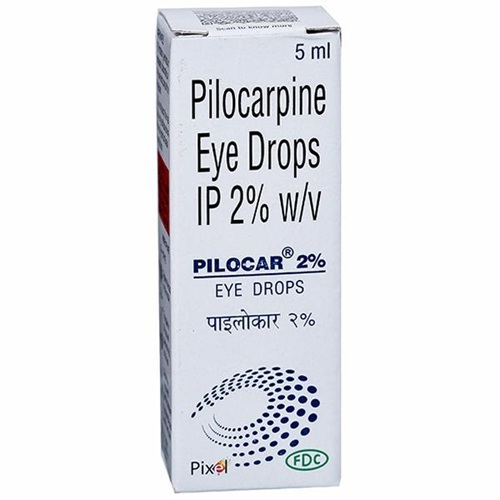 Pilocar 2% Eye Drops 5ml outer box – pilocarpine ophthalmic solution for glaucoma treatment