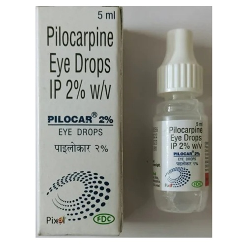 Pilocar 2% Eye Drops 5ml transparent dropper bottle – prescription eye medication