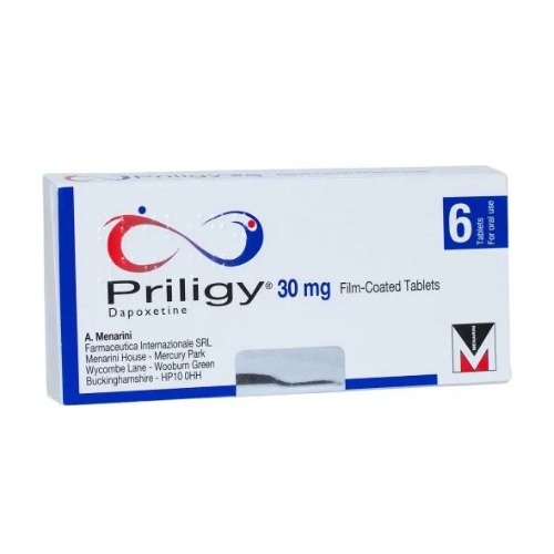 Priligy 30mg 6 Tablets box with dapoxetine – men’s health treatment for premature ejaculation