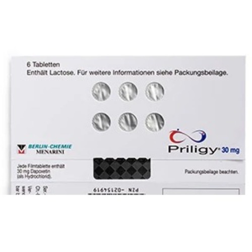 Blister strip of Priligy 30mg tablets – available at online pharmacy for sexual wellness