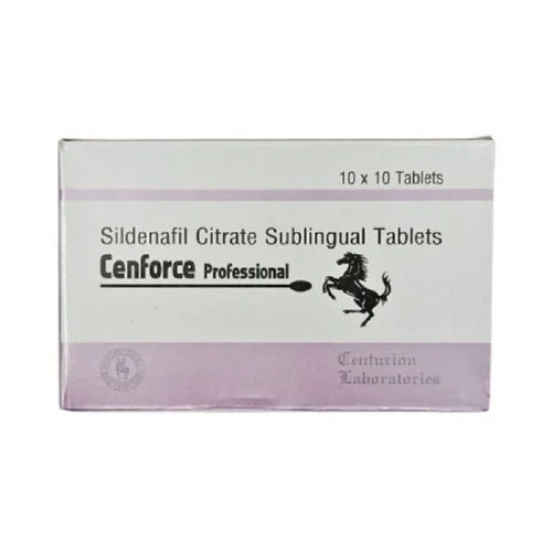 Cenforce Professional 100mg box with blister strip displayed, packaging and dosage identifiable