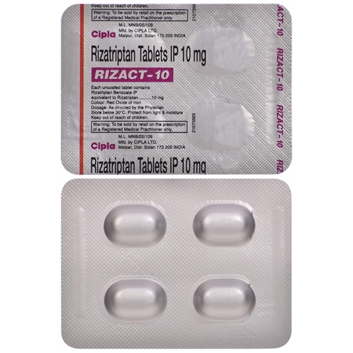 Rizact 10 4 Tablets blister strip close-up