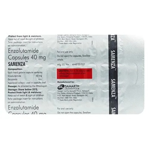 Samenza 40 enzalutamide oral therapy strip packaging advanced prostate cancer targeted medicine online pharmacy