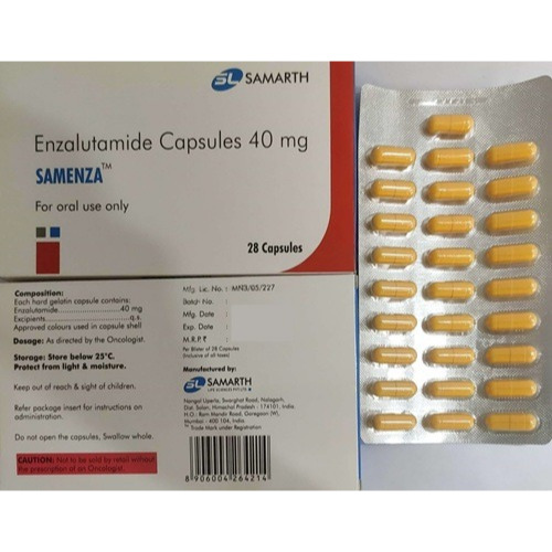 Samenza 40 enzalutamide tablets branded box antiandrogen therapy for metastatic and non metastatic prostate cancer online pharmacy