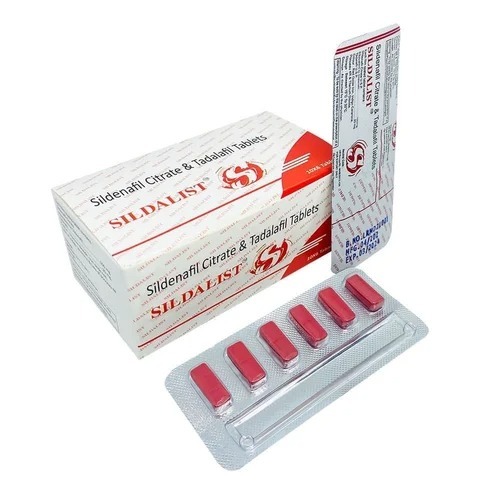 Sidalist 120mg box with multiple blister strips displayed, packaging and dosage identifiable
