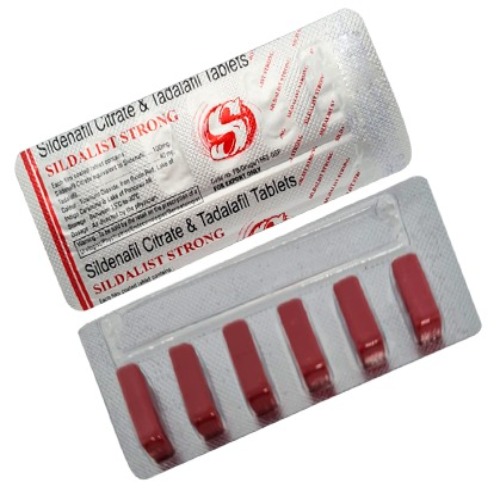 Sidalist Strong 140mg tablets blister strip close-up