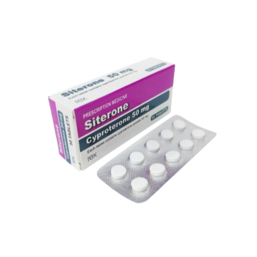 Siterone 50mg tablets front box packaging