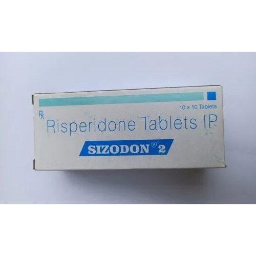 Sizodon 2mg 100 tablets pack with labeled carton and multiple blister sheets