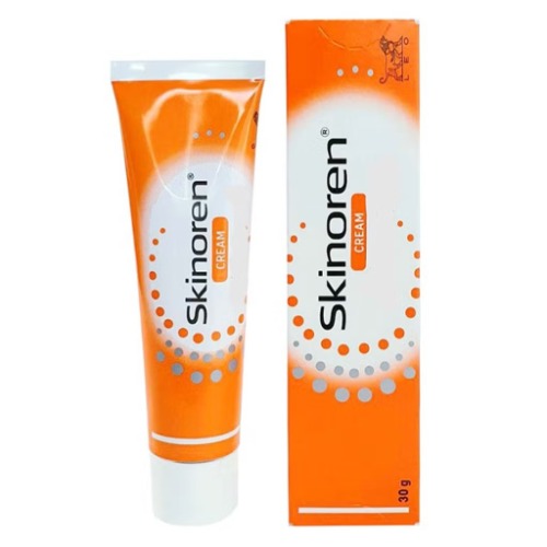 Skinoren Cream 20% twin tube display with branded orange packaging