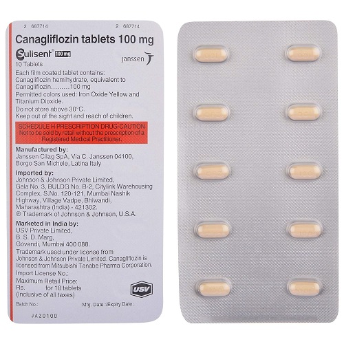 Sulisent 100mg tablets blister strip close-up