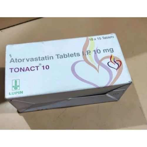 Tonact 10mg 150 tablets product box with multiple blister packs and product label
