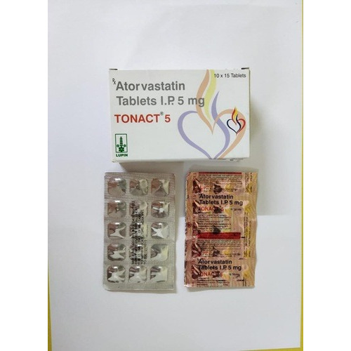 Tonact 5mg 150 tablets pack with product box and multiple blister sheets