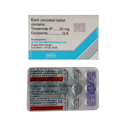 Tor 20 tablets blister strip back side with label
