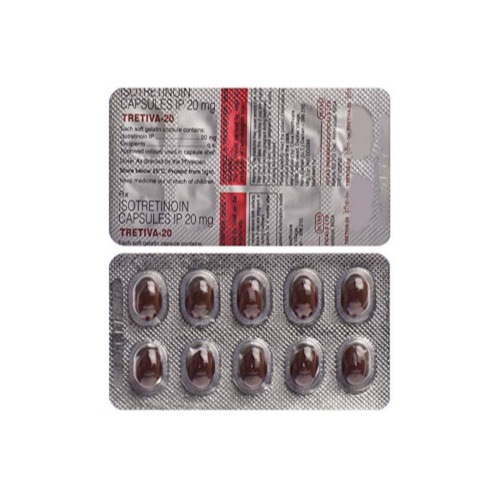 Tretiva 20mg blister pack front and back view