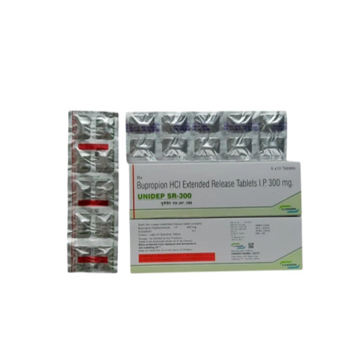 Unidep SR 300 tablets multiple blister packs with labeled box