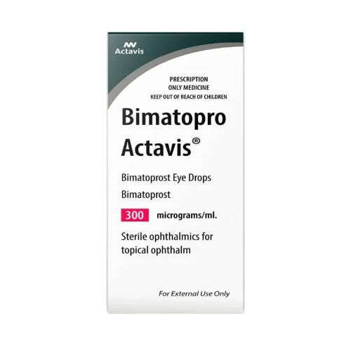 Actavis Bimatoprost Eye Drops 0.03% 3ml product box front side