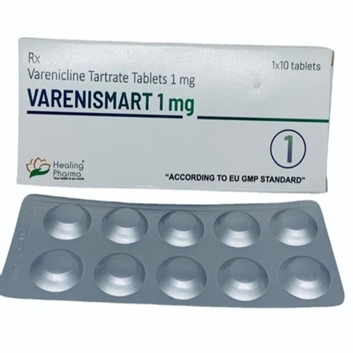 Varenismart 1mg box with blister pack, front view showing product name and dosage clearly