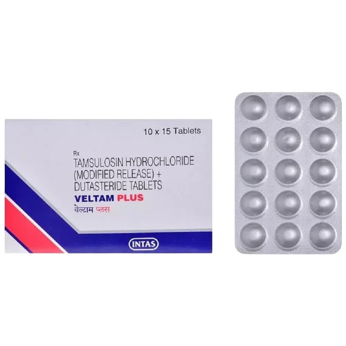Veltam Plus box with blister pack placed beside, tablets and packaging legible
