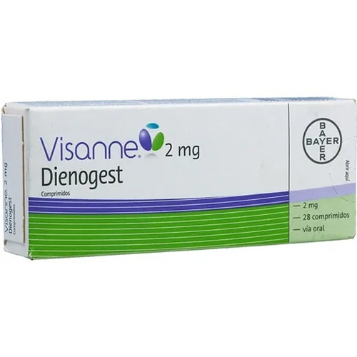 Visanne 2mg 28 Tablets front box packaging