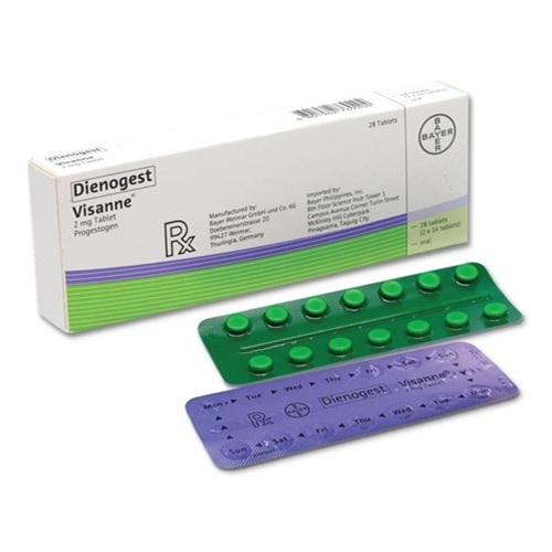 Visanne 2mg 28 Tablets blister strip close-up