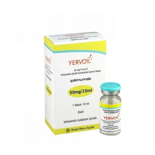 Yervoi 50mg injection 10ml vial with packaging ipilimumab cancer treatment medicine online pharmacy