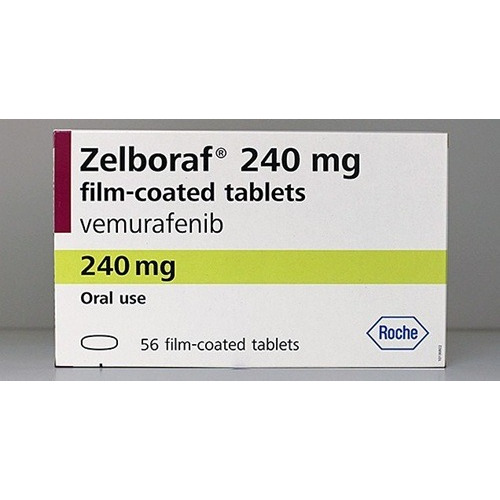 Zelboraf 240mg 56 Tablets blister strip close-up